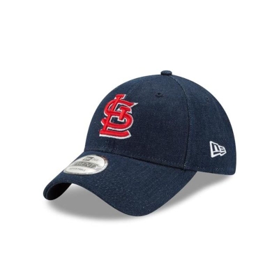 Black St. Louis Cardinals Hat - New Era MLB Levis Dark Wash Denim 9TWENTY Adjustable Caps USA5971064